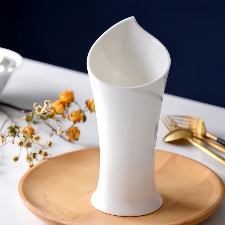 Juego de 1 elegante recipiente de cerámica blanca para utensilios, soporte de cubiertos de lujo para comedor, organizador versátil de cubiertos y palillos para cocina, hogar y uso en restaurantes