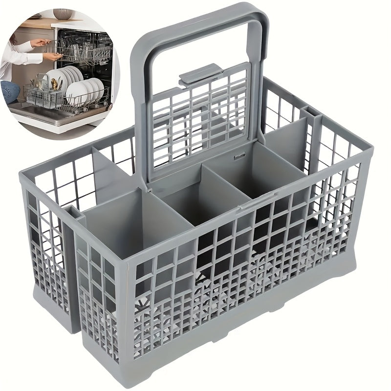 1pc Estantería para platos plegable de plástico ahorradora de espacio con portavasos multifuncional - Fácil de limpiar, accesorio duradero para lavavajillas, compatible con el 99% de los modelos de tamaño completo