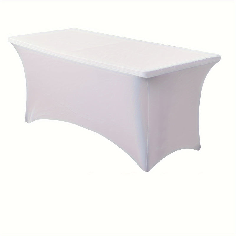 1pc Mantel Rectangular de Poliéster Elástico, Cubierta Lavable para Decoración de Cocina, Bodas, Cumpleaños, Fiestas, Exposiciones de Artesanía, Eventos de Bar, Fiestas al Aire Libre, Festivales de Cócteles, Mantelería, Cobertura Completa, Exposiciones d