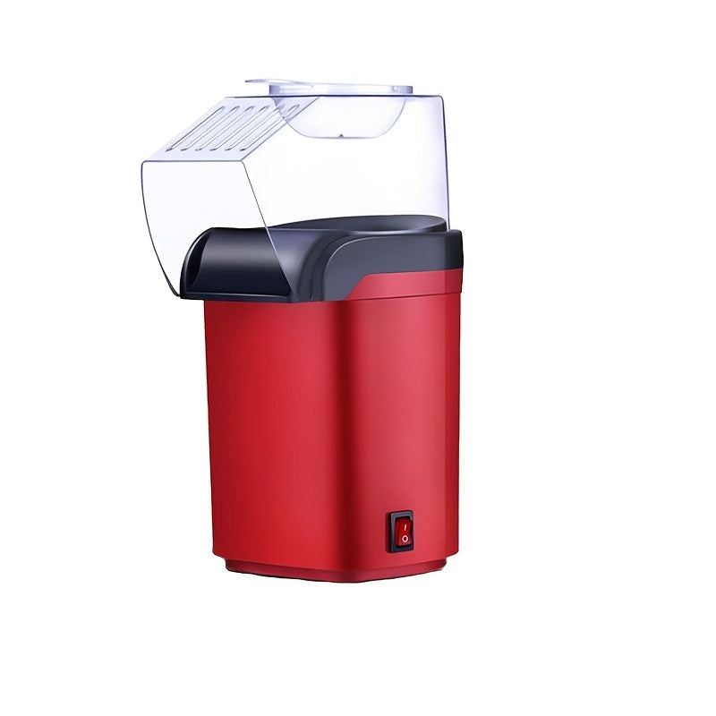 Esta máquina de palomitas funciona a 110V-130V con un enchufe estadounidense. Puede hacer palomitas y soja, cuenta con una base antiadherente para una fácil limpieza y está diseñada para uso doméstico con una operación sencilla. Utiliza viento eléctrico