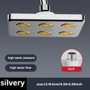 Cabezal De Ducha De Alta Presión Para Baño, Cuadrado Plateado/De Color Negro, Rociador De Ducha Fijo Diario Para Baño, Accesorios De Baño, Cabezal De Ducha