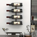 Estante de bar montado en la pared para exhibir botellas rojas, un pieza decorativa creativa para tu bar.