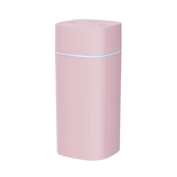 Humidificador de Doble Puerto con Capacidad de 600 ml - Diseño Moderno y Elegante, Gran Salida de Niebla, Apagado Automático, Tapa Extraíble para Fácil Limpieza, Ideal para Hogar, Oficina y Coche, Humidificador Compacto de Escritorio | Banda Brillante De