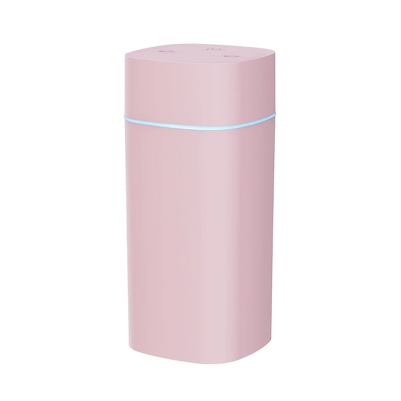 Humidificador de Doble Puerto con Capacidad de 600 ml - Diseño Moderno y Elegante, Gran Salida de Niebla, Apagado Automático, Tapa Extraíble para Fácil Limpieza, Ideal para Hogar, Oficina y Coche, Humidificador Compacto de Escritorio | Banda Brillante De