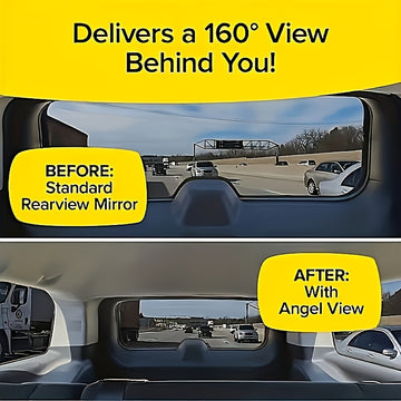 Espejo Retrovisor Panorámico de Ángulo Amplio para Coche 1pz - Antirreflejos, Mejora del Punto Ciego, Material ABS Duradero, Diseño Cóncavo Inspirado en Autos de Carreras, Instalación Delantera, Gran Campo Visual, Accesorio de Seguridad Vehicular | Mejor