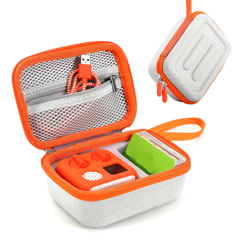 Estuche de protección para altavoces mini compactos - Cápsula dura de EVA, ligera y elegante, impermeable y resistente a los golpes, ideal para altavoces mini Yoto (solo estuche, se ajusta a funda de silicona), bolsa de almacenamiento portátil | Cremalle