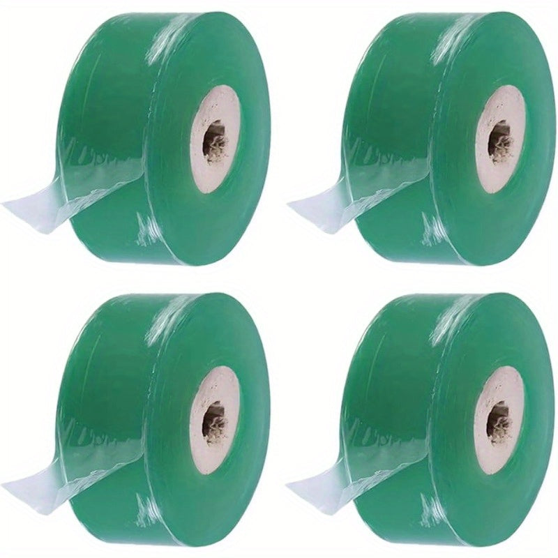 4 piezas de Cinta Autoadhesiva para Injerto de Plantas - Cinta Transparente Estirable de PVC para Vivero y Ramas de Árboles y Plántulas | Duradera, Sin Necesidad de Herramientas, Resistente al Clima