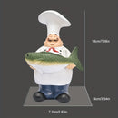 1pc Estatua de Chef al Estilo Europeo, Decoración para Cocina y Comedor, Adorno para Hogar o Dormitorio, Recuerdo de Jubilación