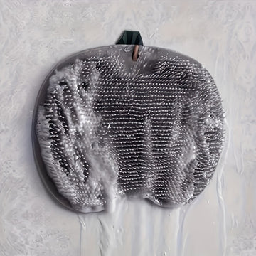 1 pieza, alfombrilla de ducha para espalda y pies, sin electricidad, gris, sin fragancia, exfoliante y masajeador completo para el cuerpo, mejora la circulación sanguínea, adecuada para la cara, la espalda y los pies, diseño duradero de silicona.