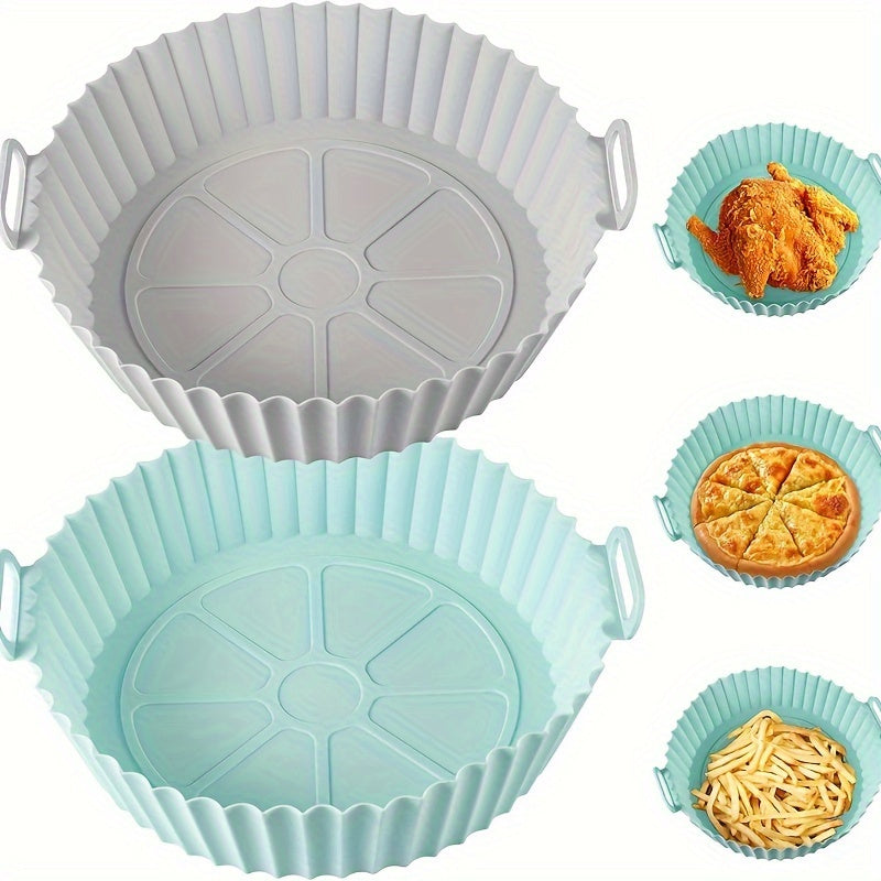 1pc Línea de Silicona para Freidora de Aire, Antiadherente, Estera de Cocina Reutilizable para Hornear, Asar, Compatible con la Mayoría de las Freidoras de Aire