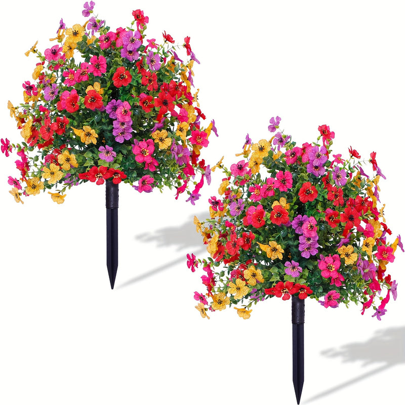 Árboles de Bola Topiaria de Margaritas Artificiales con Estacas para el Suelo | Arbustos Falsos Resistentes al UV para Jardín Interior/Exterior y Decoración de Puerta Principal | Elegancia Durante Todo el Año sin Muy Mantenimiento