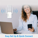 Amplificador/Extensor de Wifi OEKE, admite hasta 25 dispositivos, brindando una cobertura más amplia que nunca. Reforza el señal Wifi en casa | Repetidor de Wifi para mejorar Internet.