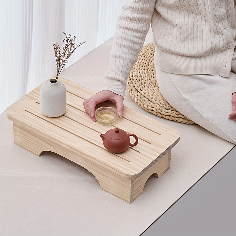 Taburete de Madera Sólida, Reposapiés para Cama, Repousapiés para Sofá, Alfombrilla Bajo Mesa, Cojín Elevado de Madera Maciza. 1/4 piezas