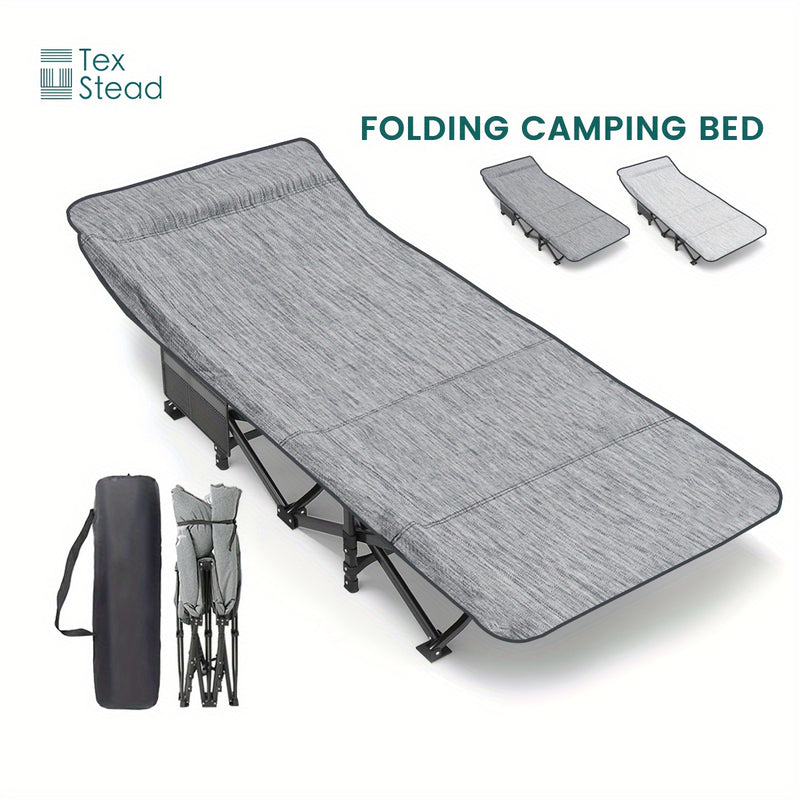 Cama Plegable Portátil para Acampar y Siestas en la Oficina - Cómoda, Estructura Metálica Duradera, No Necesita Electricidad, Ideal para la Playa y Uso al Aire Libre