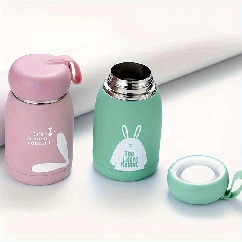1 unidad, Termo de conejo, 320 ml/10.82 oz, botella térmica aislante, tazas térmicas kawaii para viaje, para bebidas frías y calientes, accesorio para verano e invierno, regalo