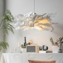 Araña de papel moderna - Lámpara de papel estilo nube con luz cálida amarilla, perfecta para decoración de hogar, hotel, bodas y eventos - No necesita electricidad, decoración para hotel | Araña moderna | Artesanía en papel, decoración de arañas