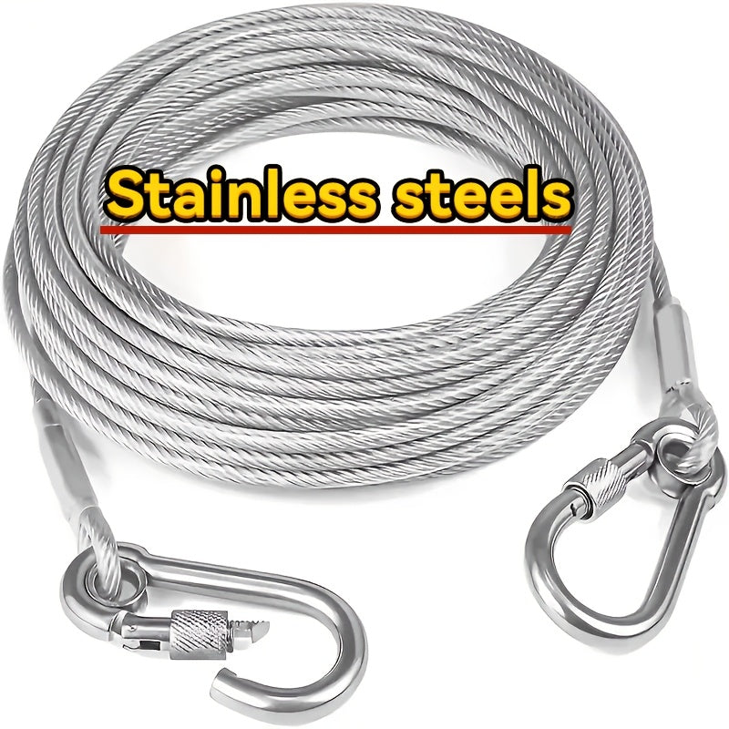 1 Juego, Cuerda de ropa de acero inoxidable, portátil, ideal para lavandería en interiores/exteriores, accesorios de camping, baños y dormitorios, cuerdas de ropa