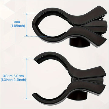 1/2 piezas, clip de micrófono grande, soporte ajustable para micrófonos con un diámetro exterior de 1,26" desde 2,3", con adaptador de tornillo macho de 5/8" a tornillo hembra de 3/8"