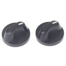 1 Par de Perillas de Encendido para Estufa de Gas - Reemplazo de Plástico de 8mm para Cocinas, Acabado Mate Negro, Perillas de Control de Quemador Duraderas y Fáciles de Instalar, Accesorios para Estufa de Gas | Perillas Modernas | Plástico Duradero