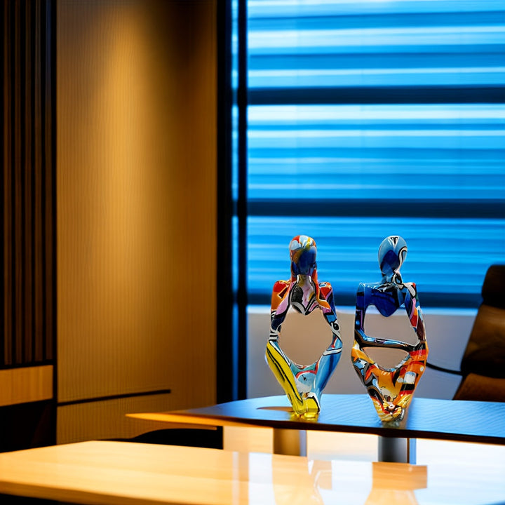 Conjunto de 3 adornos de Pensador Muy hermoso mini adorno adecuado para decoración del hogar, regalo de San Valentín, adorno para sala de estar y armario de vinos