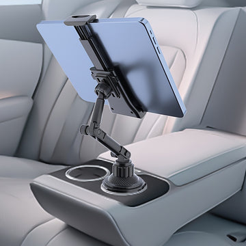1-Paquete Soporte Ajustable para Vaso de ABS para Teléfono y Tableta, Soporte de Navegación de Doble Uso para Vehículo, Diseño Compatible con Tablero y Salida de Aire