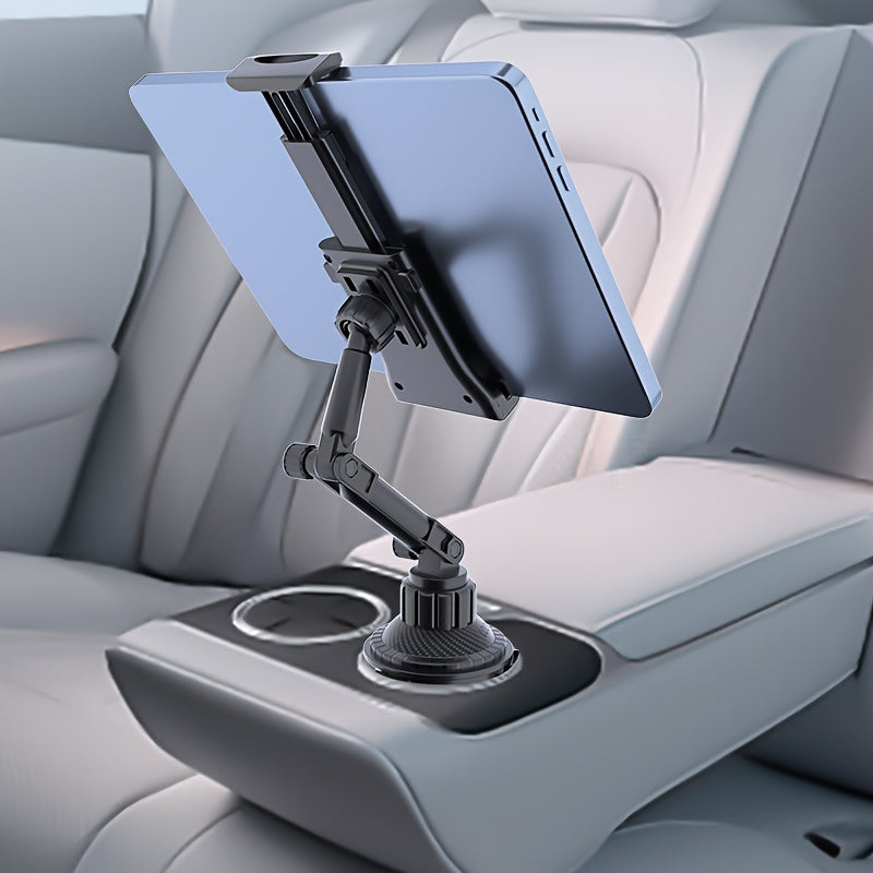 1-Paquete Soporte Ajustable para Vaso de ABS para Teléfono y Tableta, Soporte de Navegación de Doble Uso para Vehículo, Diseño Compatible con Tablero y Salida de Aire