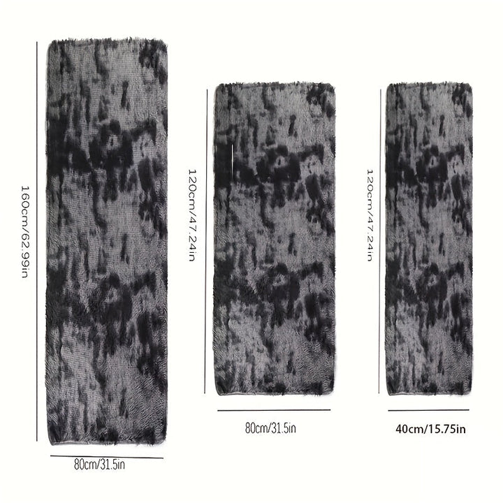 1pc Alfombra de cocina suave y cómoda con patrón geométrico, alfombra de baño antideslizante, absorbente, lavable en máquina, poliéster 100.00, tejido de punto rectangular para el hogar, lavandería - Solo lavado a mano