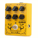 Pedal AHAJII CP-XLR Output Bass Driver DI para Guitarra/Pedal - Efectos True Bypass con Sonido de Amplificador Tubo, Controles Drive/High/Mid/Low, Emulación Analógica de Gabinete - Pedalboard Compacto Amarillo para Bajo y Guitarra Eléctrica, USB (36V), M