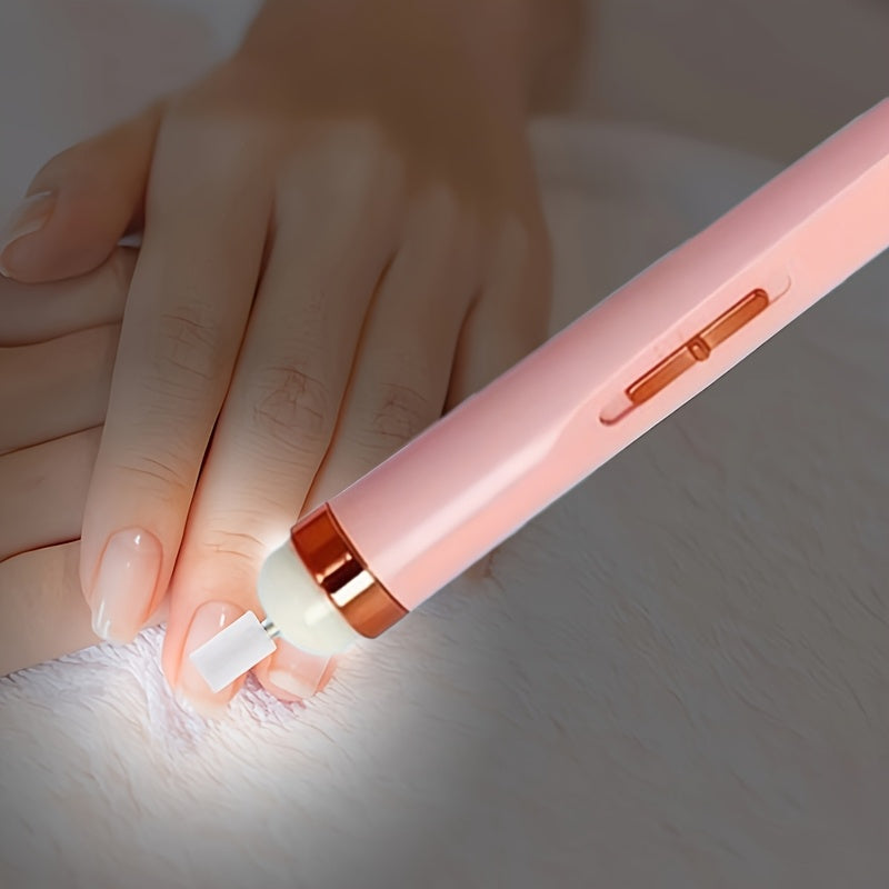 Plumero Eléctrico de Uñas 5-en-1 - Recargable por USB, Bajo Ruido, Kit Profesional de Manicura y Pedicura para Manos, Pies y Uñas
