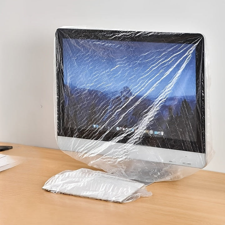 20-Pack ClearGuard Espesado PVC Microondas Cubre, Universal Transparente a Prueba de Polvo Película Protectora para Electrodomésticos, Utensilios de Cocina y Bandejas para Hornear