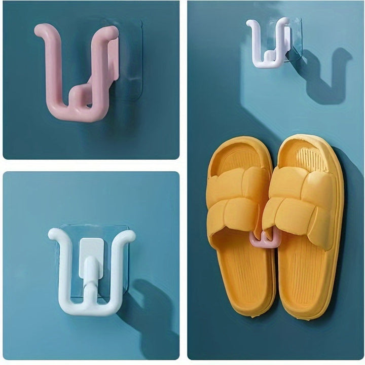 1 Pieza, Zapatilla Sin Perforaciones R, Estante De Drenaje De Inodoro Montado En La Pared Del Baño, Estante De Secado De Zapatos, Suministros De Organización Y Almacenamiento Del Hogar, Accesorios De Baño