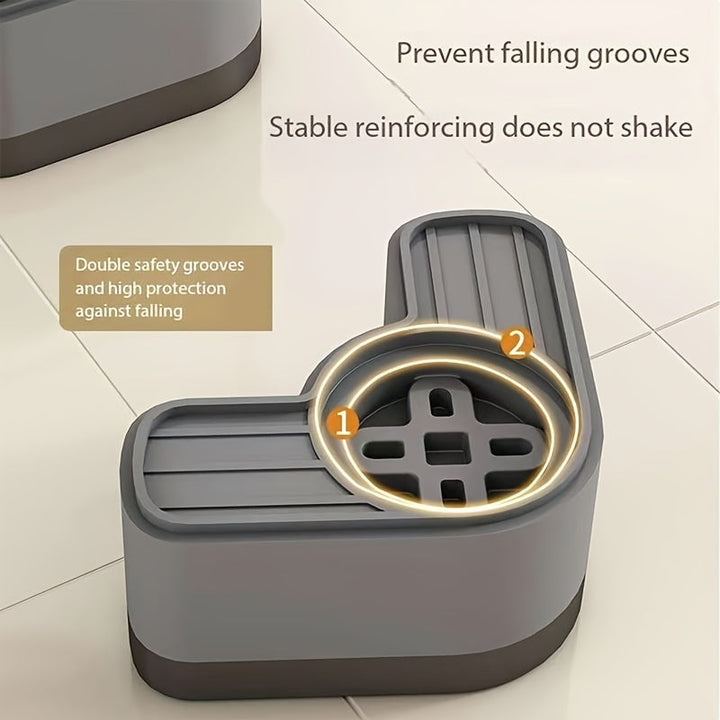 Cuatro almohadillas amortiguadoras para lavadoras, bases para lavadoras y secadoras, reducción de ruido, protección del suelo en la lavandería, antideslizantes y absorbentes de impactos, compatibles con todas las máquinas