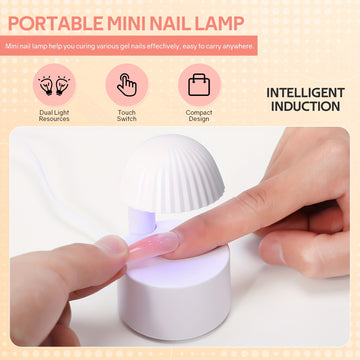 Mini lámpara de secado para esmalte - Alimentación USB, diseño en cúpula para secado rápido, ideal para hogar y viajes, lámpara portátil compacta y moderna, exclusiva para amantes de la belleza