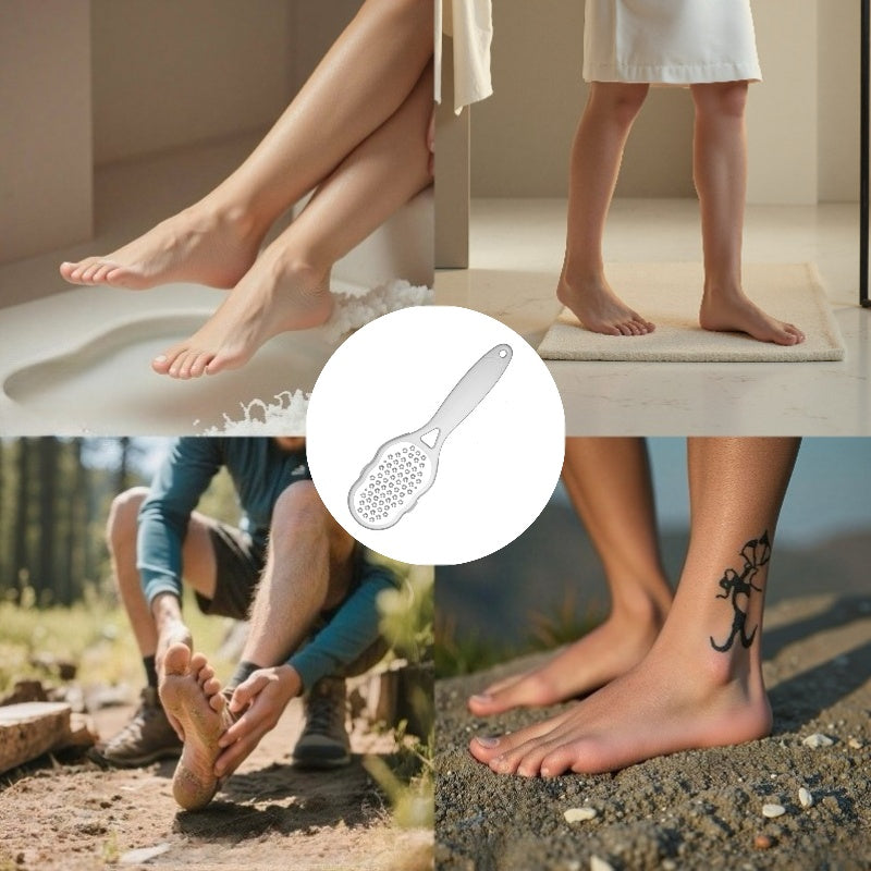 Exfoliador Profesional de Pies y Amoladora de Uñas - Herramienta de Plástico Resistente con Doble Agarre, Diseño Antioxido y Alta Calidad - Para Hogar, Salón, Pedicura - Previene Infecciones Fúngicas y Pie de Atleta - Esencial para Hombres y Mujeres, Man