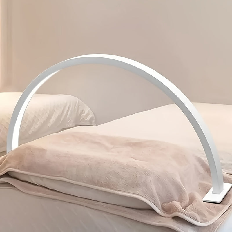 Linterna de Mesa en Forma de Media Luna, Luz LED para Extensiones de Pestañas con 3 Temperaturas y Regulador de Intensidad, Iluminación Multifuncional para Manicura, Tatuajes, Lectura y Manualidades
