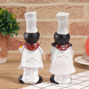 Adorno de pareja de chefs al estilo europeo, hecho de resina, adecuado para la decoración de mesas en cocinas de restaurante, panaderías y cafeterías