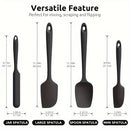 Juego de 4 espátulas de silicona resistentes al calor: U-Taste 600ºF de alta temperatura sin costuras, sin BPA, de grado alimenticio, flexibles, de goma, de silicona, para cocina, mezclas, horneado, raspador para utensilios de cocina antiadherentes, jueg