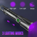 1pc Lámpara de Curado para Esmalte - 395nm con Luz Negra, Recargable USB, Mini Tamaño, Antorcha de Detección, con Gancho
