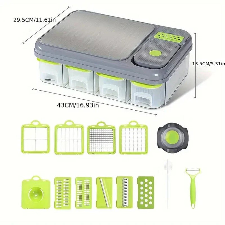 Picador con tabla y recipientes 28 piezas