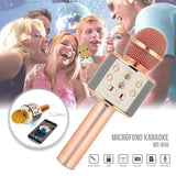 Micrófono Karaoke Bluetooth Parlantes Integrados para IOS y Android RF 858