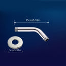 1 pieza de brazo de ducha de acero inoxidable con 4 estilos, extensión de ducha retro montada en la pared para baño en casa y hotel, ajuste universal con cubierta decorativa, resistente y duradero, accesorios de baño
