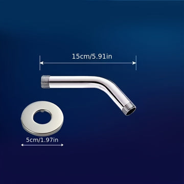 1 pieza de brazo de ducha de acero inoxidable con 4 estilos, extensión de ducha retro montada en la pared para baño en casa y hotel, ajuste universal con cubierta decorativa, resistente y duradero, accesorios de baño
