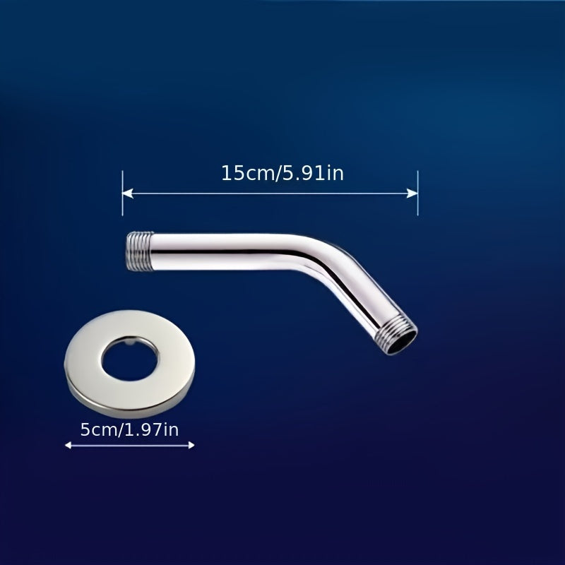 1 pieza de brazo de ducha de acero inoxidable con 4 estilos, extensión de ducha retro montada en la pared para baño en casa y hotel, ajuste universal con cubierta decorativa, resistente y duradero, accesorios de baño