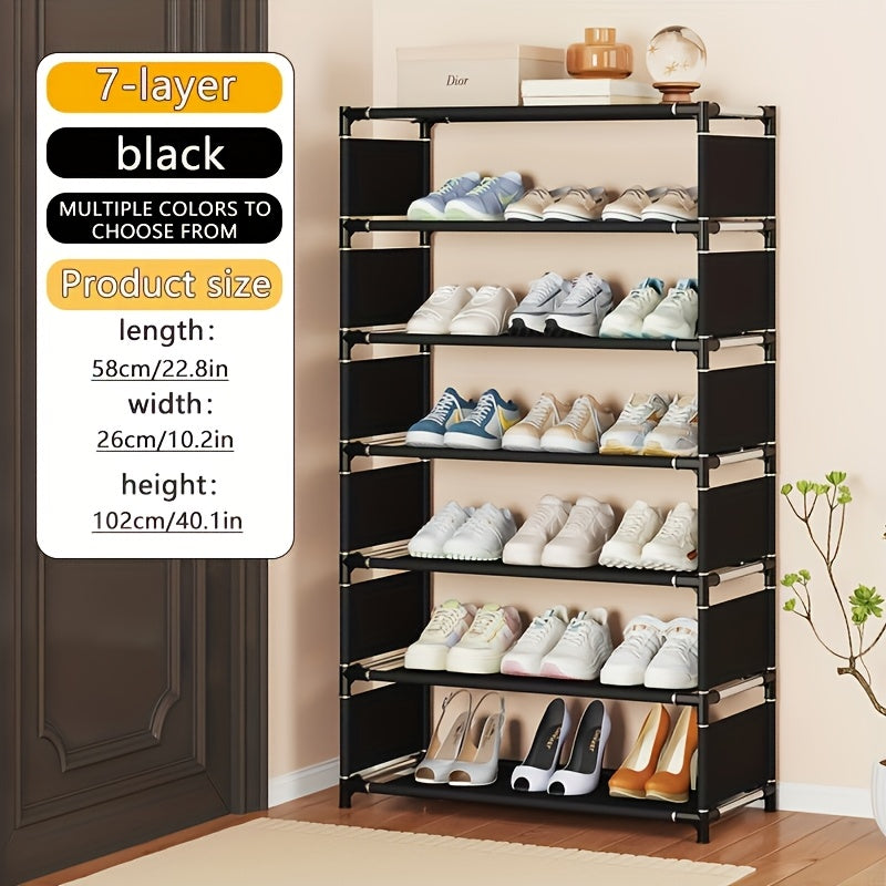 Organizador de zapatos de 5/7 niveles ahorrador de espacio - solución perfecta para diez ocasiones, fácil de montar, apilable y expandible para salas, dormitorios y alquileres