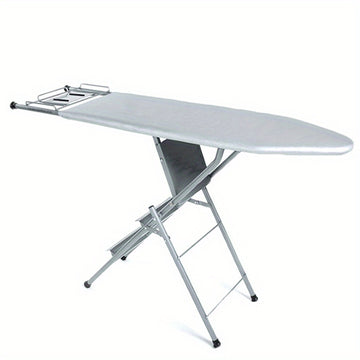 Juego de tabla de planchar universal | Alfombrilla aislante térmica engrosada de 4 mm | 140 x 50 cm 55 x 19,7 pulgadas Superficie plateada antideslizante | Cubierta protectora de vapor de plancha doméstica/ lavandería duradera, diseño fácil de instalar