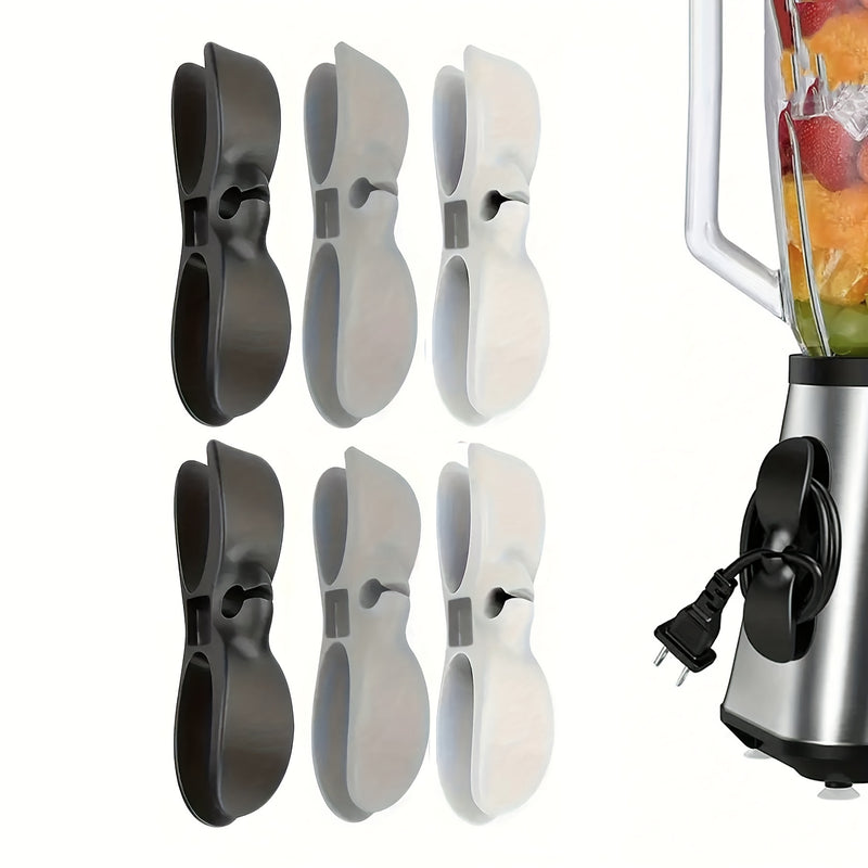 Organizador de Cables de 4/6 piezas, Clip de Fijación de Pegatina de Pared para Cables de Energía, Organizador de Almacenamiento de Cables para Cocina, Enrollador de Cables y Aparatos Domésticos