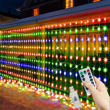 100/200/300/600 LED Luces de cuerda contemporáneas alimentadas por USB, Cortina de luces multicolor/blanco para interior/exterior, Navidad, boda, fiesta, cumpleaños, decoraciones de vacaciones, Sin plumas, ≤36V