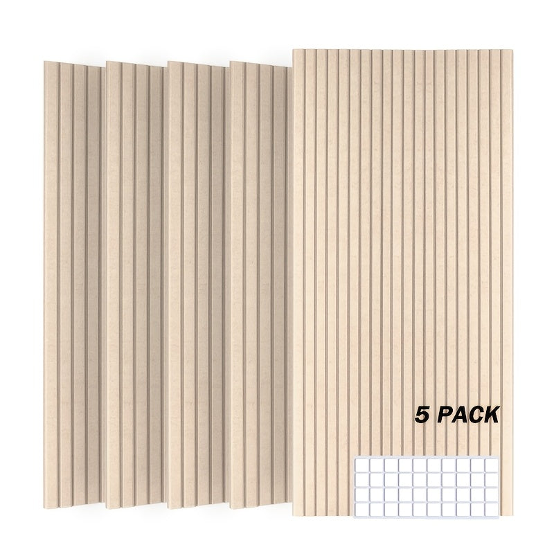 5 Paquetes de Paneles Acústicos Grandes, 119.38 x 60.96 x 1.02 cm, Paneles de Amortiguación de Sonido Autoadhesivos, Paneles de Pared Absorbentes de Ruido, Insonorización para Estudio en Casa Oficina Sala de Juegos