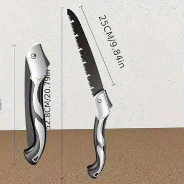 1pc Sierra Manual Plegable de Alta Resistencia - Mango Antideslizante, Hoja Plegable para Portabilidad - Sin Batería Necesaria, Ideal para Corte de Madera Profesional y DIY, Jardinería, Construcción - Estructura de Acero Duradero, Herramienta de Jardín,