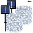 2 piezas de luces de hadas LED solares, 23/105 pies/138 pies, 8 modos de iluminación, perfectas para patio, jardín, fiesta, decoración de bodas, iluminación exterior colgante, tiras de luz exterior, adecuadas para Navidad, Ramadán, Halloween, Día de la I